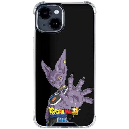 Dragon Ball Super Beerus Portrait iPhone 15 Clear Case